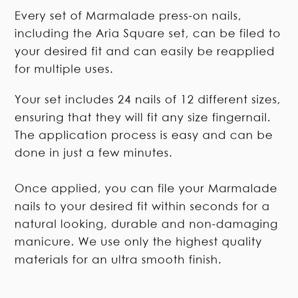 💥5/$30 MARMALADE Press On Nails Aria Matte White Square - Picture 3 of 5